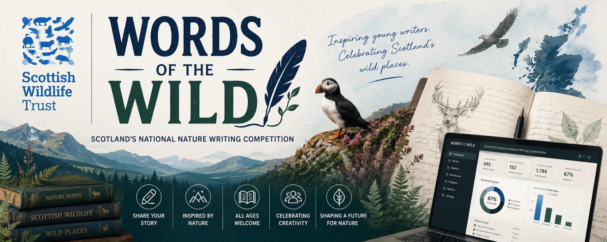 Words of the Wild Scottish Wildlife Trust project banner
